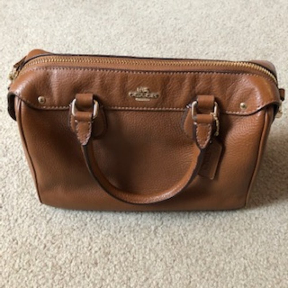 Tan/Cognac Mini Sachel/Crossbody purse from Coach